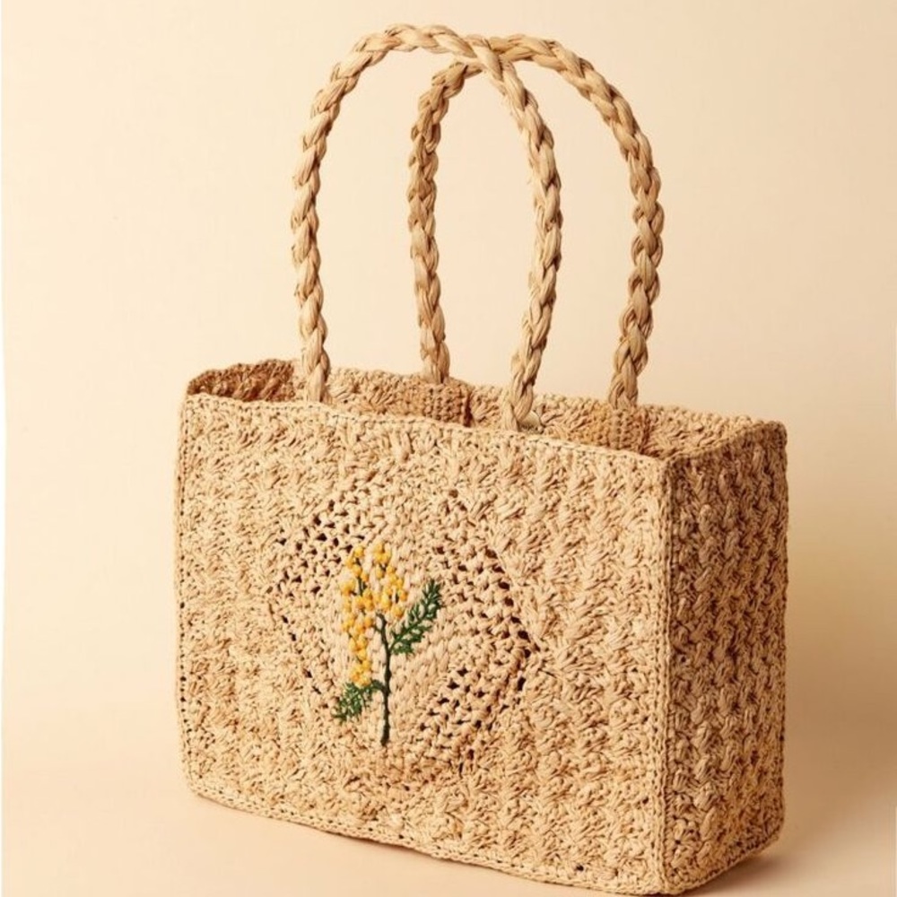 ISO rouje Alek straw bag